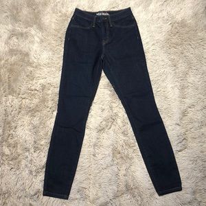 High waisted skinny jeans